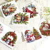 6PCS Diamond Painting Christmas Greeting Cards Congratulations Cards