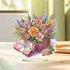 (US Local)DIY Flower Special Shaped Diamond Painting Desktop Ornaments Kit 
