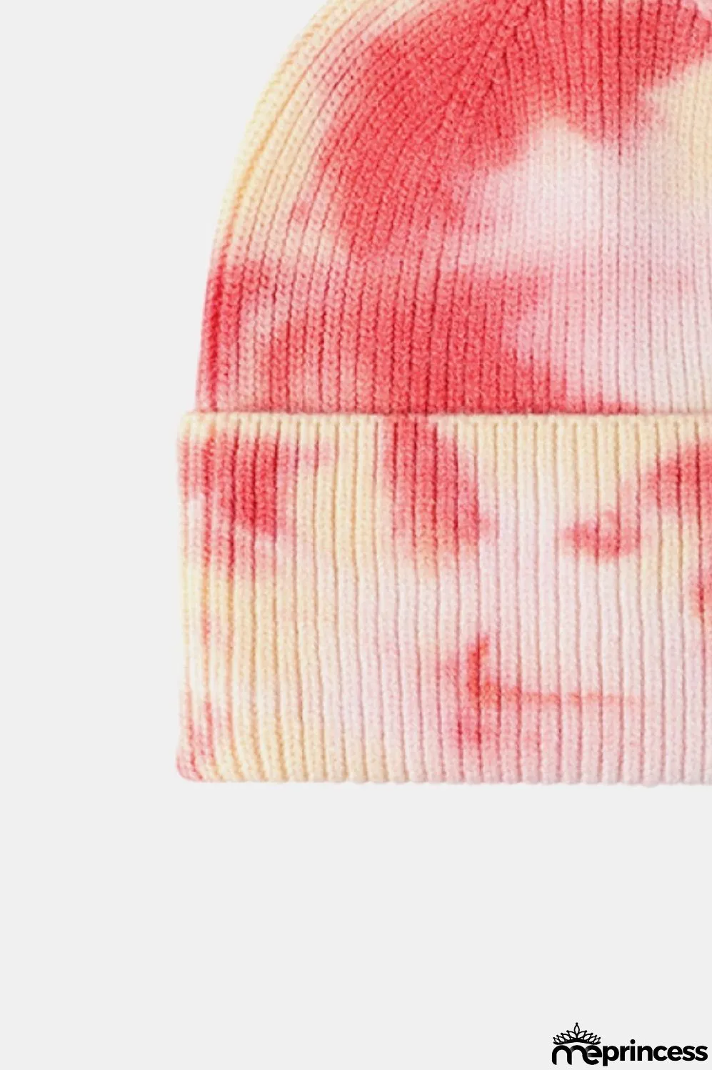 Tie-Dye Cuffed Rib-Knit Beanie Hat