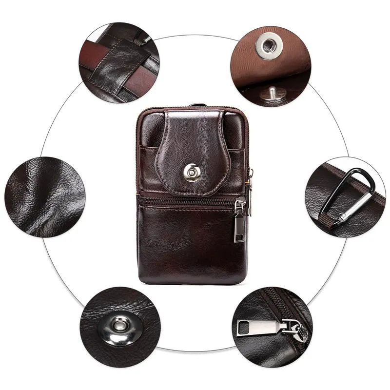 Mens Outdoor Casual Vintage Durable Casual Belt Bags