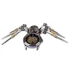 Steampunk DIY Assemble 3D Metal Mechanical Spider Model with Clock Assemble Insect Model Handmade Crafts Desktop Decorations