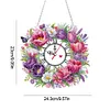 Diamond Painting Acrylic Tulip 5D Diamond Painting Wreath Clock
