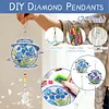 2pcs DIY Diamond Painting Flower Wind Chimes Crystal Window Suncatcher Craft Set Birthday Gifts Home Garden Decor