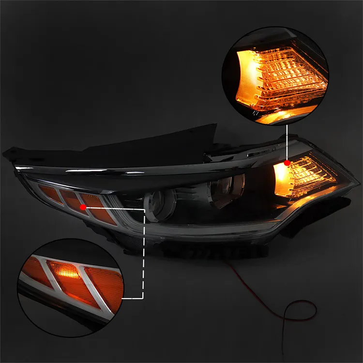 SEBLAFF 1 Pair RH&LH Headlights for 2016 2017 2018 Optima Factory Halogen Headlamp Assembly w/o DRL Left & Right Side KI2502196, KI2503196