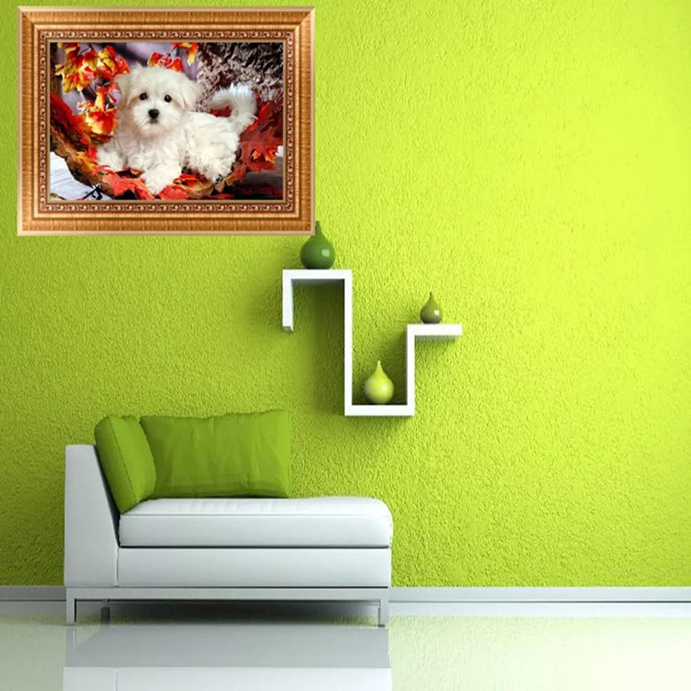 Diamond Painting - Partial Round Drill - Dog(44*28cm)