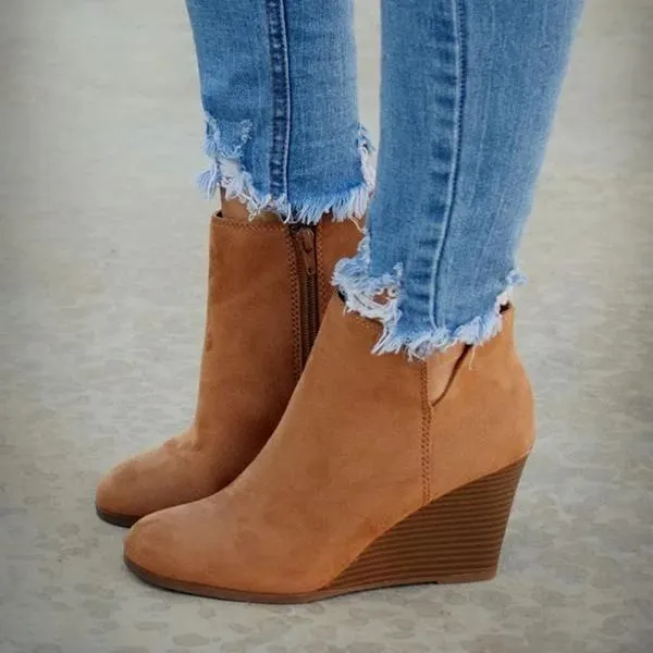 Leather Suede Vintage Boots