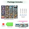 4Pcs Diamond Painting Halloween Pumpkin Skull Bookmark for Reading Enthusiasts