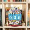 DIY Wooden Annual Reading Count Ornament  Year's Reading Tracker Desk Kit Track up to 999 Books, Comes with a Base