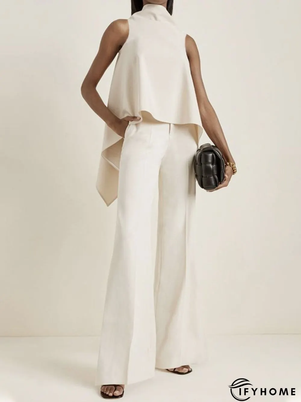 Elegant Turtleneck Shift Solid Top | IFYHOME