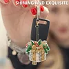 (US Local)12pcs Christmas Gifts Diamond Painting Keychains Kit DIY Diamond Art Charms