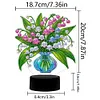 Acrylic Double Sided Butterfly Vase Diamond Painting LED Night Light Kit