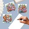 (US Local)6PCS DIY Xmas Diamond Art Greeting Cards Congratulations Cards & Gifts (Squirrel