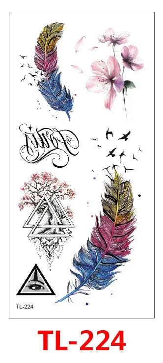 Waterproof Temporary Tattoo Sticker Mermaids Animals Flowers Designs Tattoos Body Art Arm Fake Tatoo Women Men