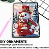 (US Local)Snowman A5 Size Diamond Painting Notebook Set with 4Pcs Bookmark Holiday Gift