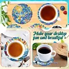 (US Local)6pcs DIY Sailboat And Sea Diamond Art Crafts Coaster Full Drill Diamond Coaster