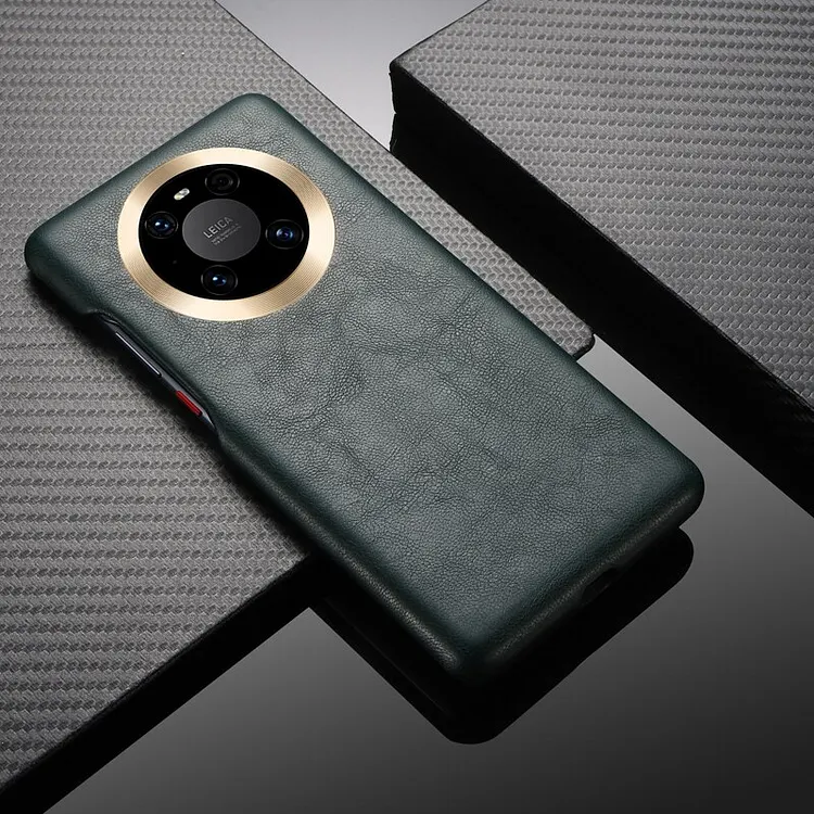 For Huawei Mate 50 Pro Case Luxury Genuine Leather Case Business Protective Back Cover For Huawei Mate 50