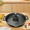28CM Thick Turkey Pot with Handle Cast Iron Pre-Seasoned Chicken Roaster Pan