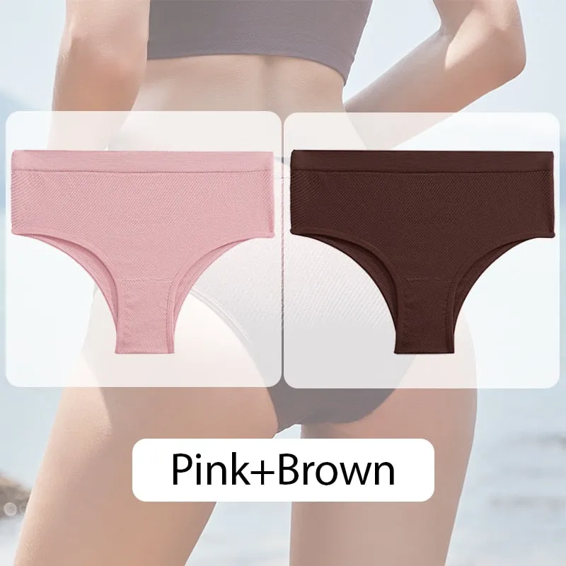FINETOO Women Seamless Panties M-XL Low Waist Briefs Ladies Comfortable Underpants Sexy Girls Underwear Female Lingerie 6 Colors