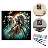 (US Local)Paint By Numbers Kit On Canvas DIY Oil Art Girl Picture Home Wall Decor40x40cm
