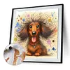 (US Local)Paint By Numbers Kit On Canvas DIY Oil Art Dachshund Picture Home Decor40x40cm