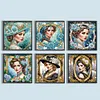 (Multi-Style)Noble Lady-Partial Special Shaped Diamond Painting 30*30CM