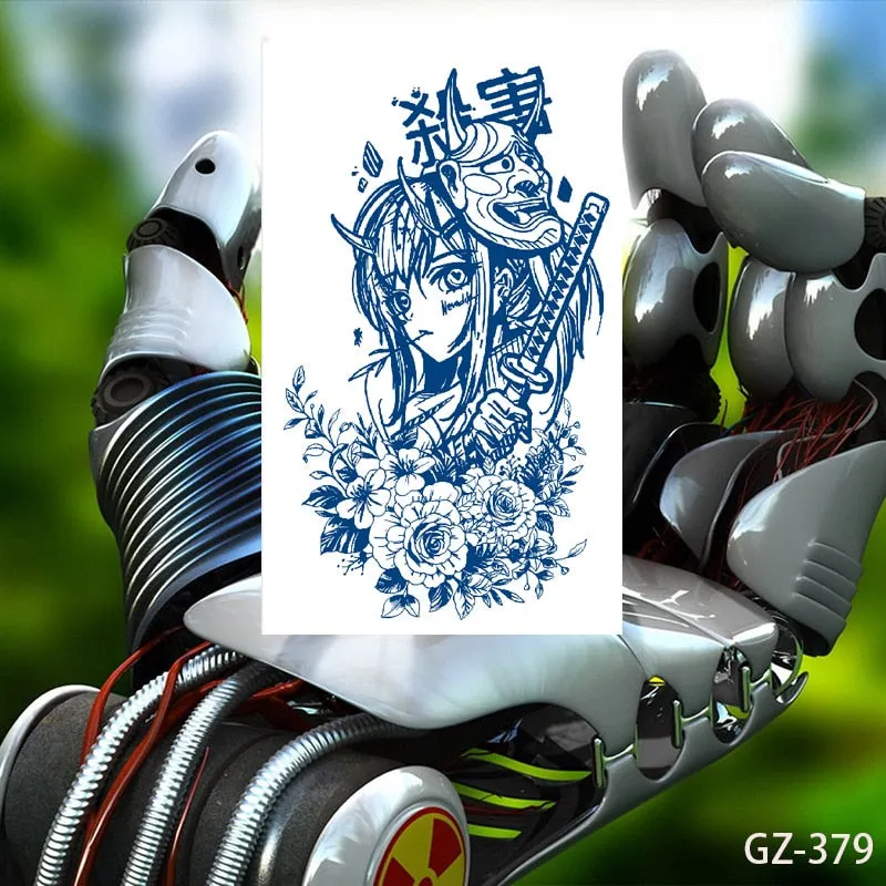 Temporary Tattoo Stickers Dragon Eagle Juice Timberwolves Ink Lasting Waterproof Natural Arm Body Chest Realistic Art Fake Tatoo