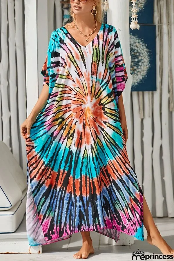 Rayon Positioning Vacation Robe Sunscreen Shirt Dress