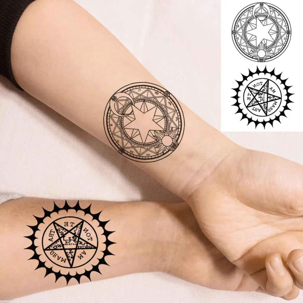 Lotus Mandala Flower Deer Sexy Temporary Tattoos For Women Neck Back Adult Geometric Tribe Fake Tattoo Body Art Waterproof Tatoo