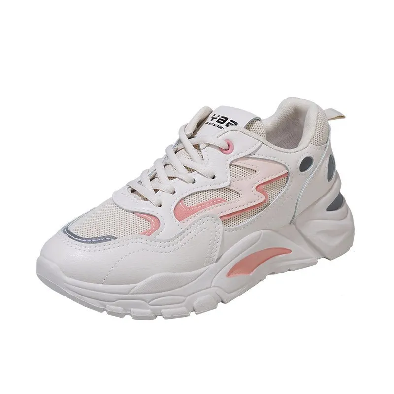 Churchf Churchf Shoes Female Mixed Batch 2024 Spring And Autumn New Breathable Light Loose Cake Soft Bottom Spell Color College Style Sports Women's Shoes