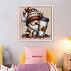 Coffee Gnome-11CT Stamped Cross Stitch 40*40cm/15.75*15.75in