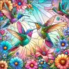 Flowers Hummingbird-11CT Stamped Cross Stitch 40*40cm