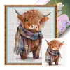 Highland Cow-14CT/18CT Stamped/Counted Cross Stitch 40*45cm/15.75*17.72in