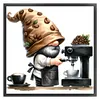 Coffee Gnome - 11CT Stamped Cross Stitch - 40*40cm