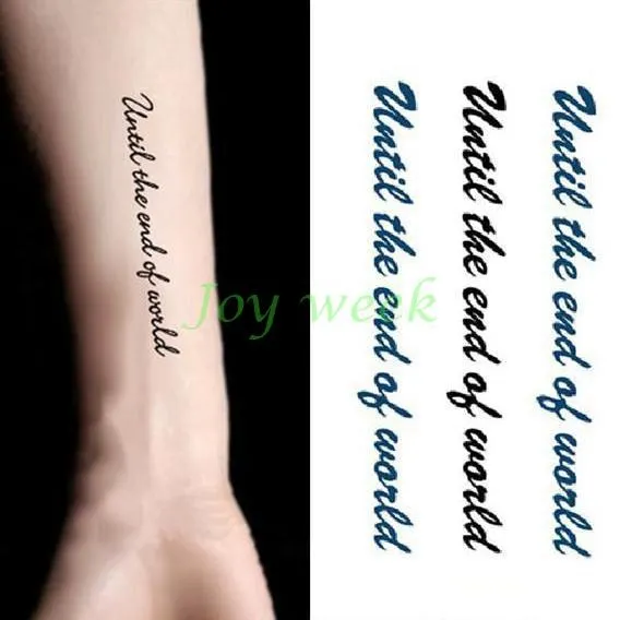 Waterproof Temporary Tattoo Sticker heartbeat wave French it is the life English letter women's tatto flash tatoo fake tattoos