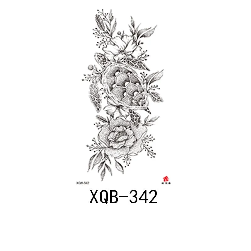 Small Full Arm Waterproof Tattoo Sticker Half Arm Arm Painted Flower Animal Arm Lasting European and American Tattoo Sticker