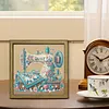Sewing Machine DIY Special Shape Double sided Print Clear Diamond Art Kit Wooden Framed Diamond Painting Kit(22x22cm)