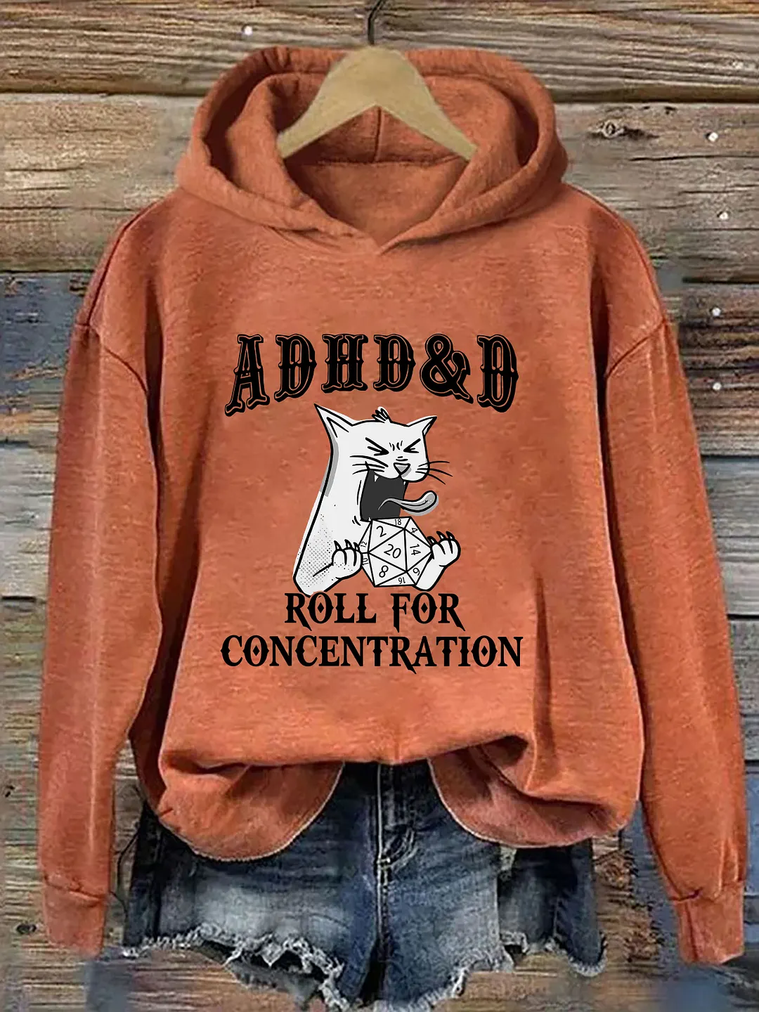 ADHD DnD Cat Hoodie