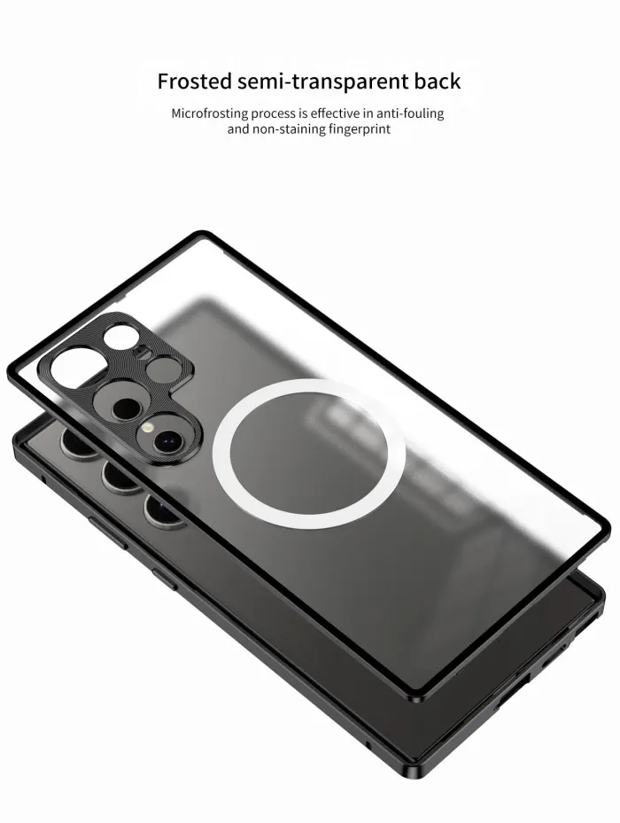Samsung S25U Metal Magnetic Half-cover Anti-fall Protective Cover
