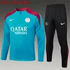 2024/2025 Psg Paris Saint-Germain Half-Pull Training Suit Light Blue Football Shirt 1:1 Thai Quality