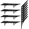 [US Local Warehouse] 4-Pack Heavy Duty Garage Wall Shelving 48.03x18.11x8.66in Garage Storage Rack Floating Shelves 1000 lbs Load Capacity for Power Tools Garden Supplies