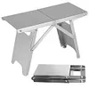 Stainless Steel Compact Camping Table Folding Camp Table for Cooking Hiking
