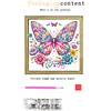 Flower Butterfly DIY Special Shape Double sided Print Clear Diamond Art Kit Wooden Framed Diamond Painting Kit(21.5x21.5cm)