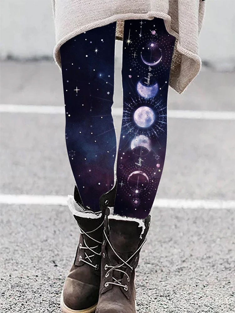 Mystery Aesthetic Art Print Casual Leggings elevenforest