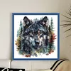 Forest Wolf - 11CT Stamped Cross Stitch - 50*50cm - Animal