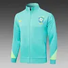 2024 Brazil Long Zipped Jacket West Lake Blue Football Shirt 1:1 Thai Quality