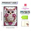 (US Local)50-Page A5 Owl Diamond Painting Notebook for Adult Holiday Birthday Gift