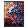 >SALE<Full Embroidery Eco-cotton Thread 11CT Print Flower Dragon Cross Stitch 50x60cm