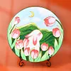 DIY Tulip White Rabbit -Ornaments Enamel Painting 30*30CM