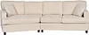 WOXYX Luxury 3 Streamlined Sofa, Modern Large Budapest Couch with Removable Back & Seat Cushions and 2 Pillows,Beige