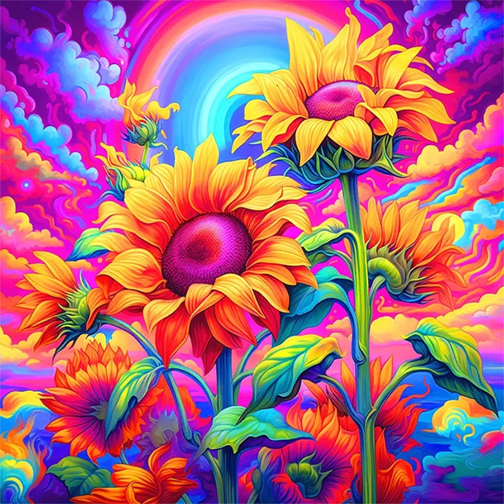 Gorgeous Flowers-Paint by Numbers-50x50cm